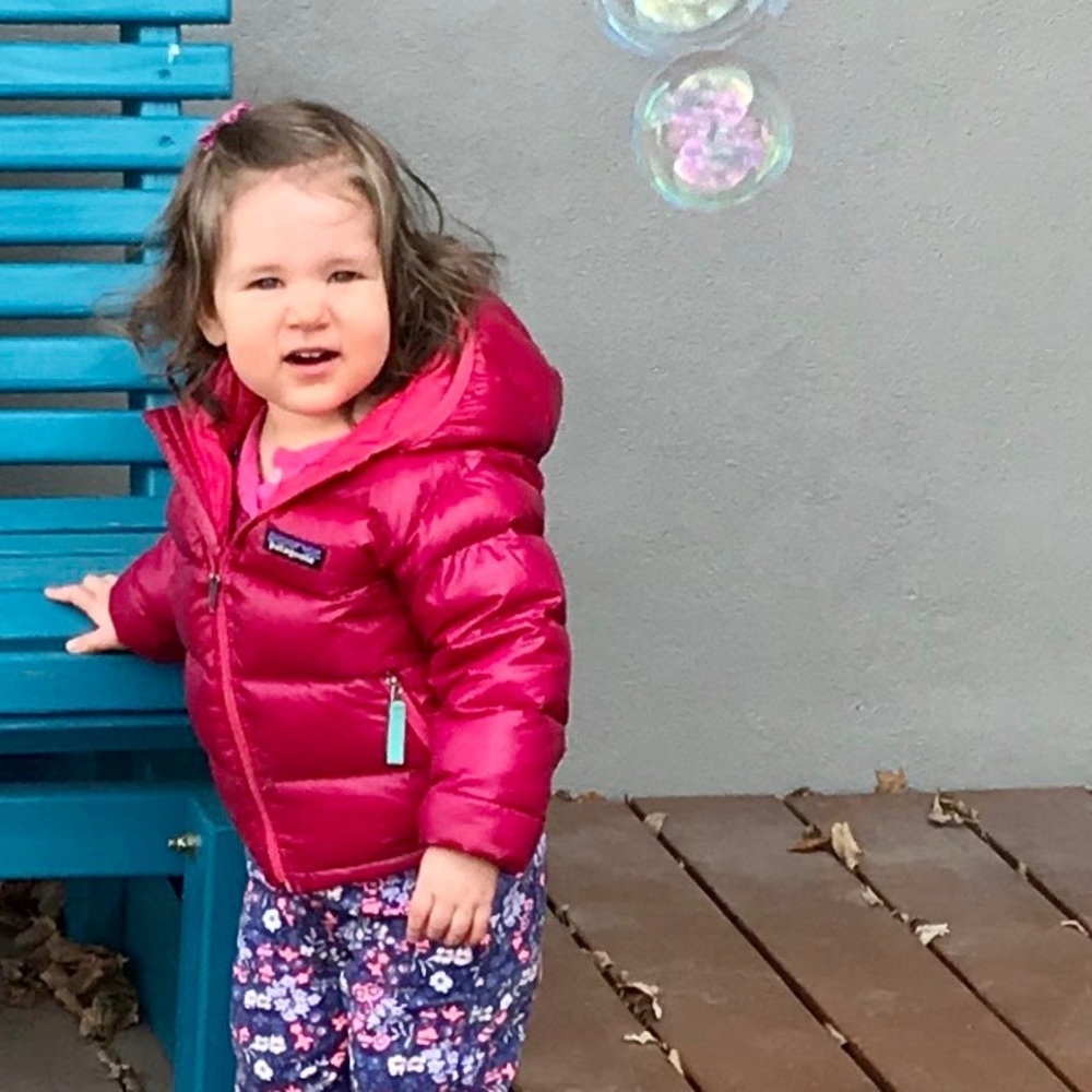 Patagonia 12-18 month down jacket with hood